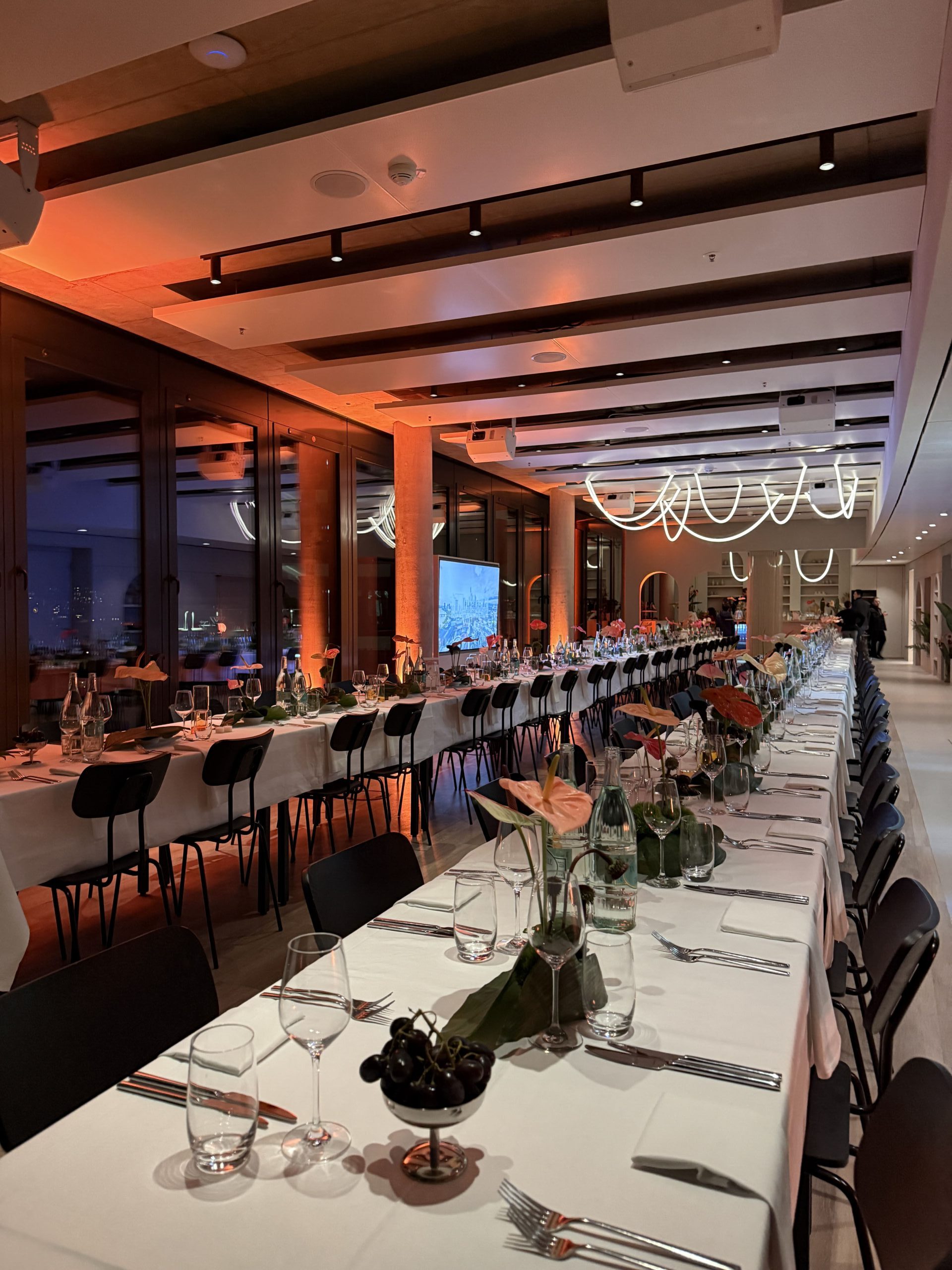 Private party with a skyline view