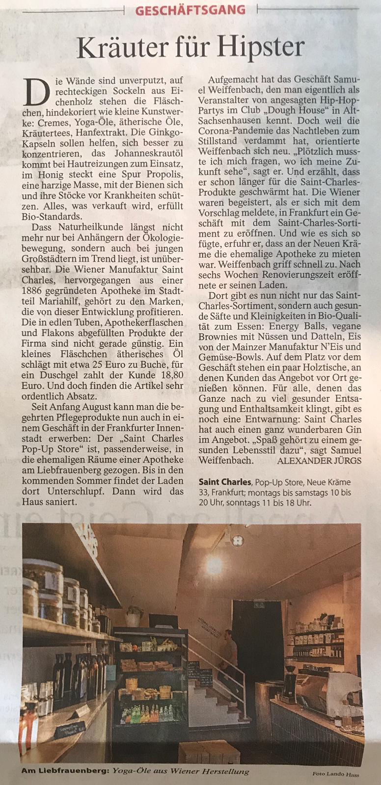 Zeitungsartikel &uuml;ber Saint Charles